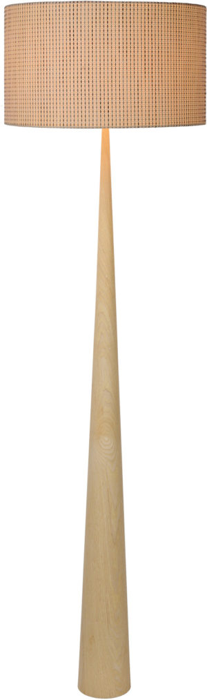 Conos vloerlamp Ã¸ 48 cm 1xe27 licht - licht hout Lucide Vloerlamp 30794/81/72