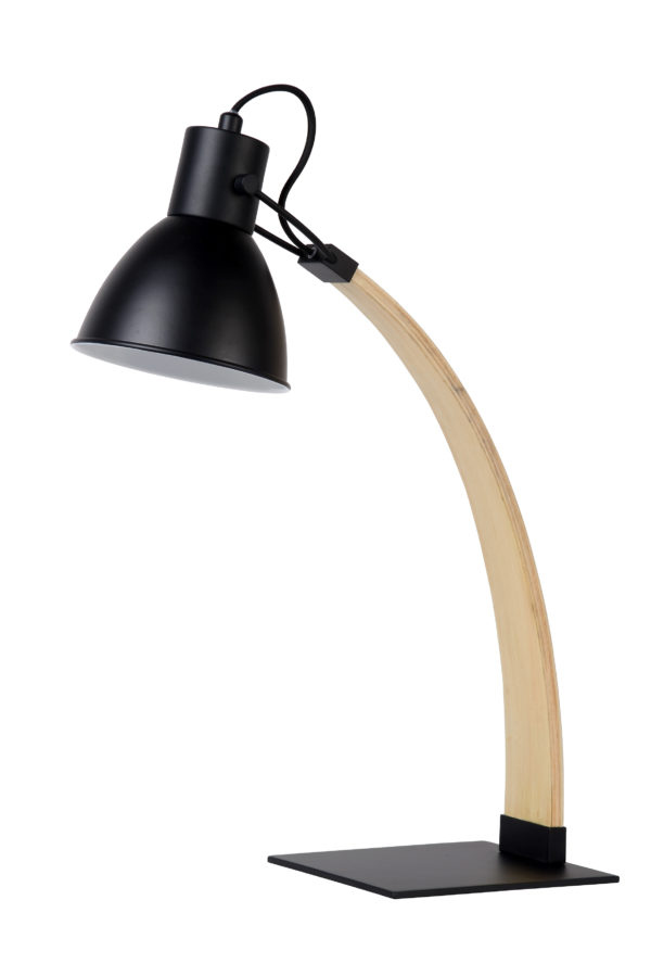 Curf bureaulamp 1xe27 - licht hout Lucide Bureaulamp 03613/01/30