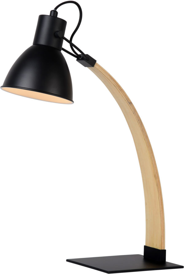 Curf bureaulamp 1xe27 - licht hout Lucide Bureaulamp 03613/01/30
