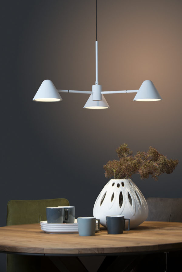 Devon hanglamp Ã¸ 65 cm led 3x3,3w 3000k - wit Lucide Hanglamp 20415/15/31