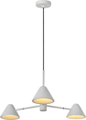 Devon hanglamp Ã¸ 65 cm led 3x3,3w 3000k - wit Lucide Hanglamp 20415/15/31