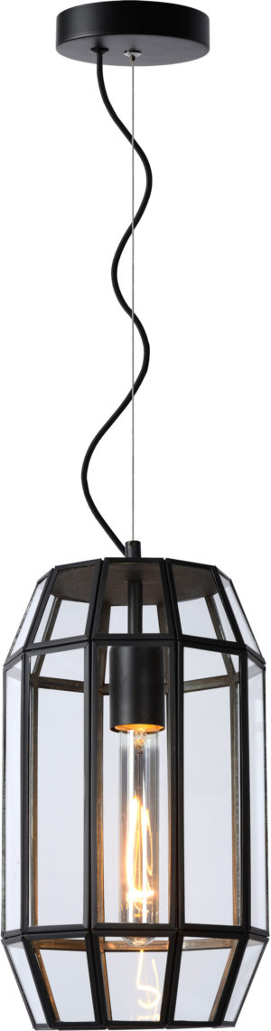 Fern hanglamp Ã¸ 20 cm 1xe27 - zwart Lucide Hanglamp 25408/01/30
