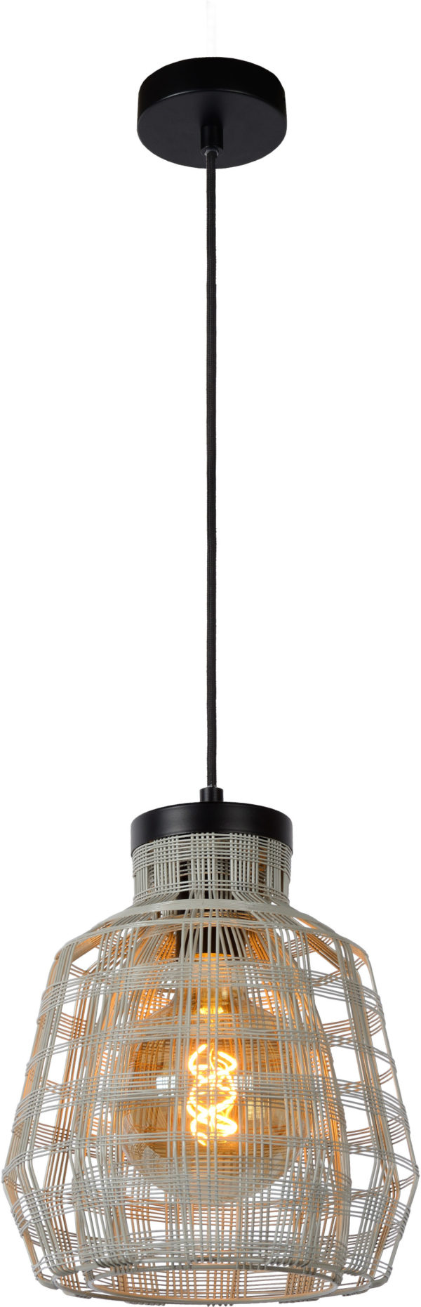 Fiona hanglamp Ã¸ 25 cm 1xe27 - zwart Lucide Hanglamp 02406/01/36