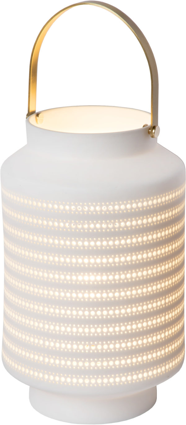 Jamila tafellamp Ã¸ 15,5 cm 1xe14 - wit Lucide Tafellamp 13526/01/31