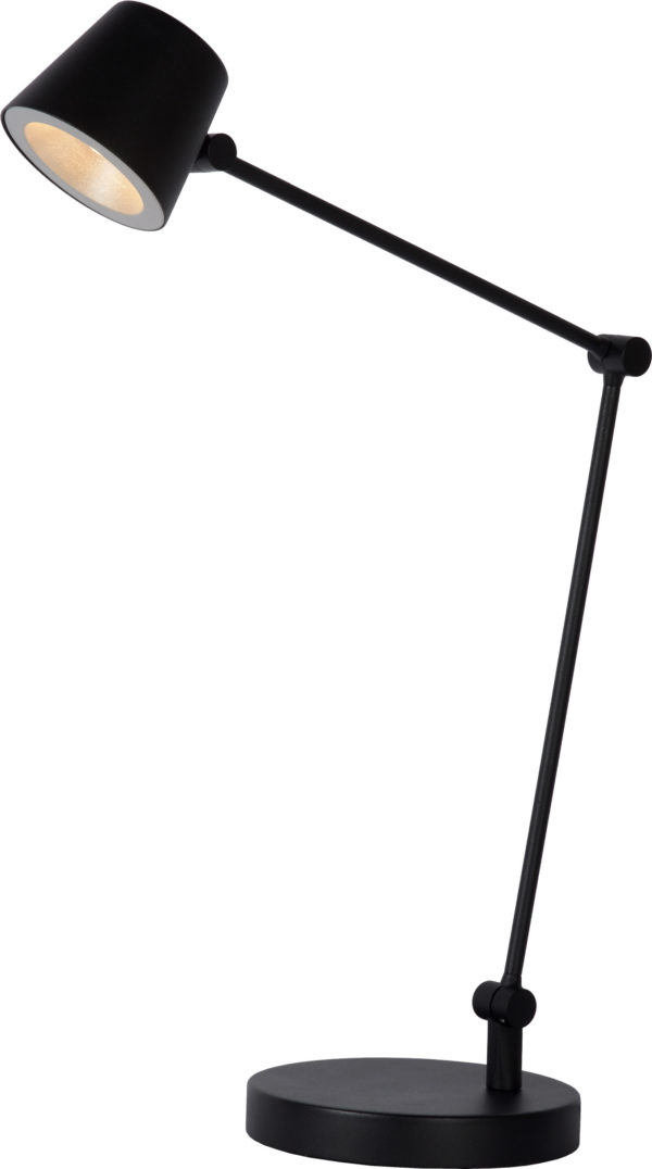Jorius bureaulamp Ã¸ 18 cm led dimb. 1x8w 3000k - zwart Lucide Bureaulamp 19668/08/30