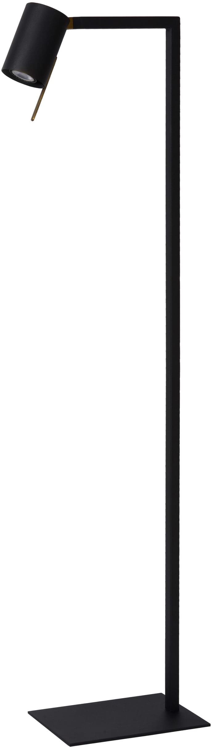 Lesley - Leeslamp - 1xgu10 - Zwart Lucide Vloerlamp 03725/01/30