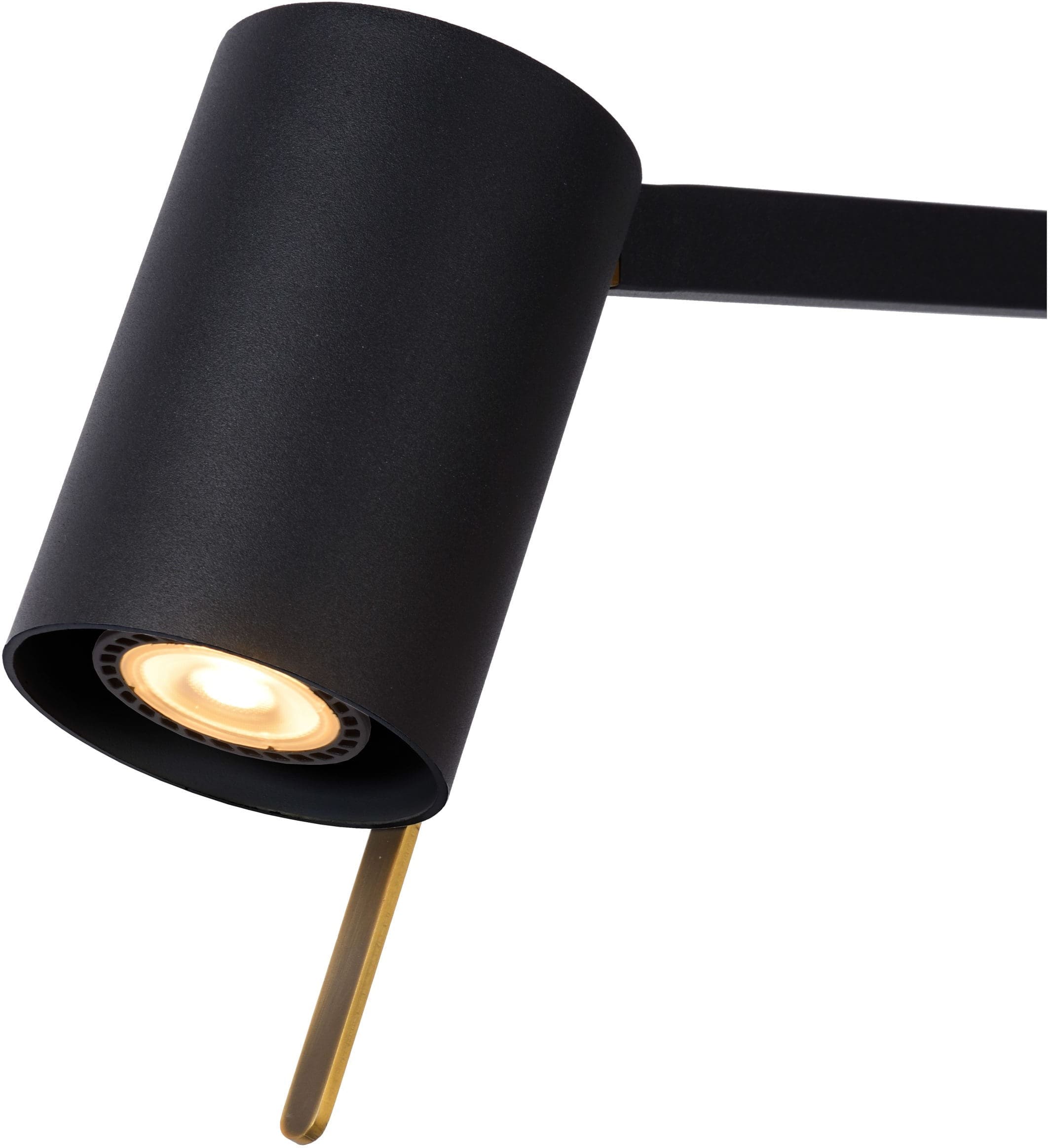 Lesley - Leeslamp - 1xgu10 - Zwart Lucide Vloerlamp 03725/01/30