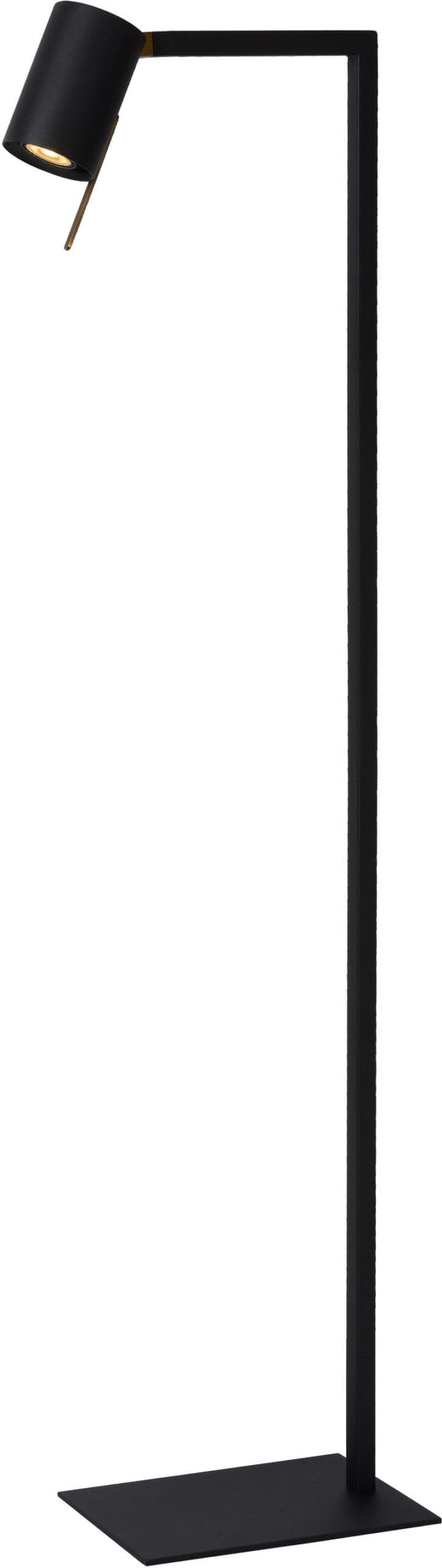 Lesley - Leeslamp - 1xgu10 - Zwart Lucide Vloerlamp 03725/01/30