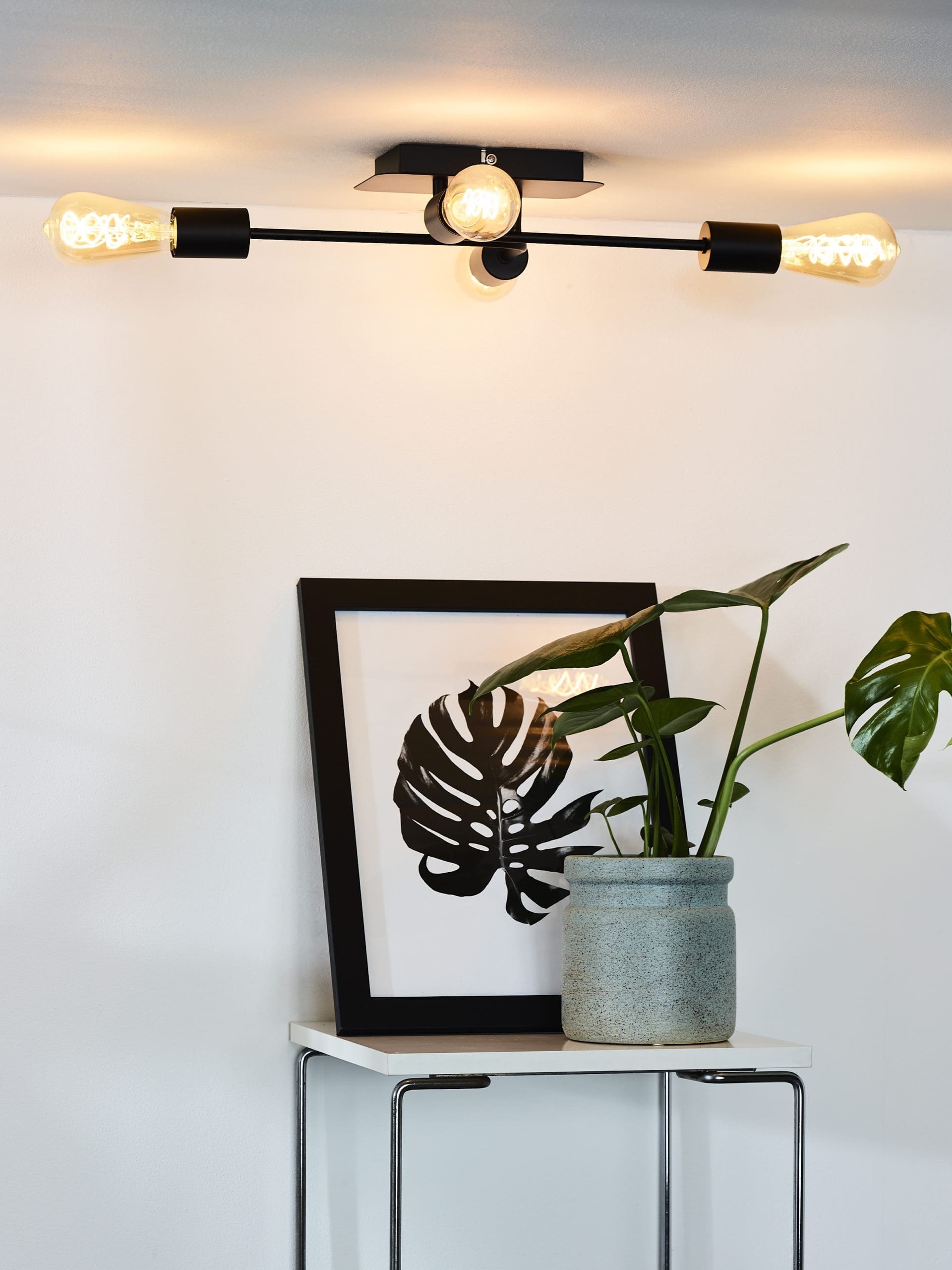 Lester Plafonnière 4xe27 - Zwart Lucide Plafondlamp 21118/04/30