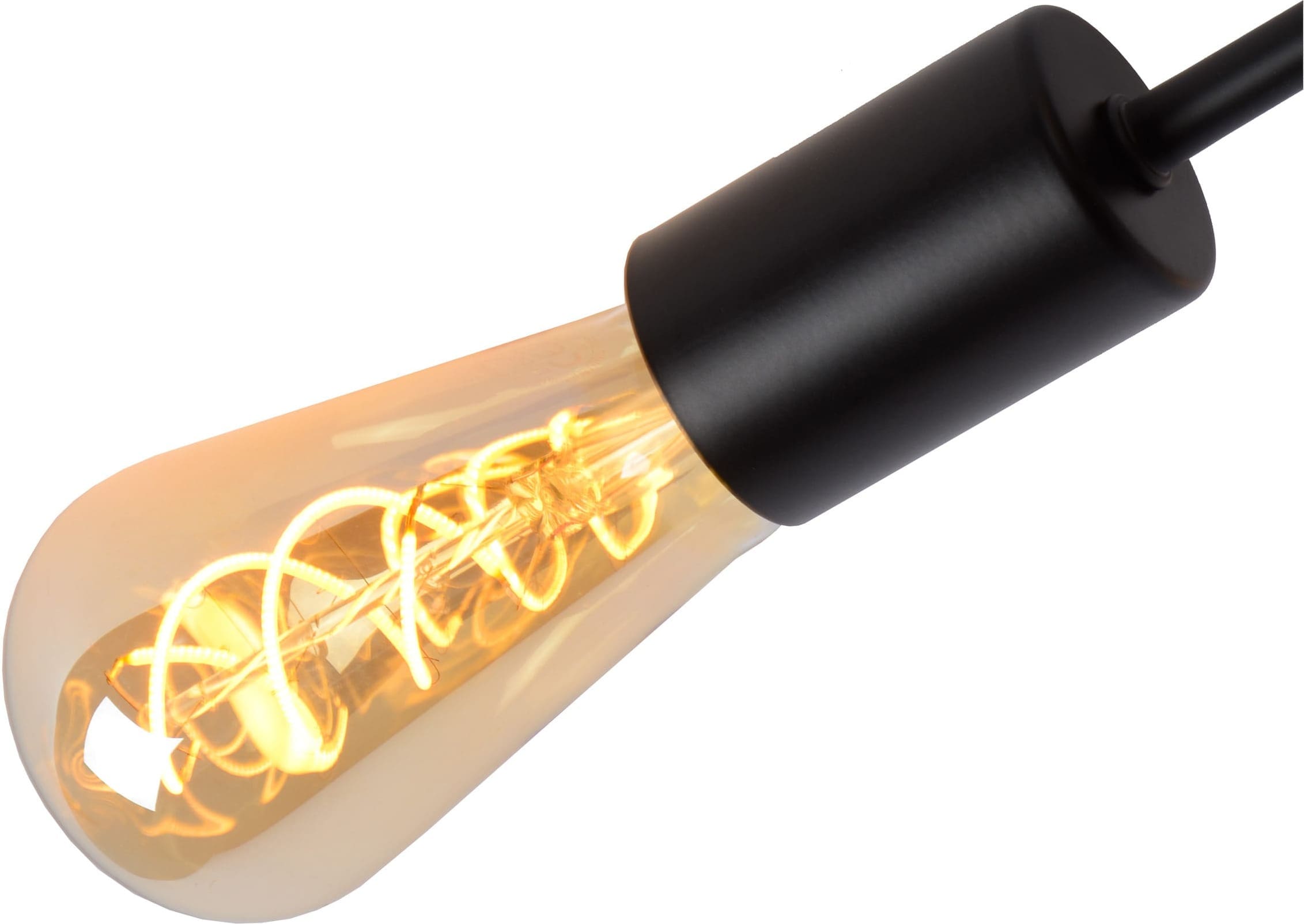 Lester Plafonnière 4xe27 - Zwart Lucide Plafondlamp 21118/04/30