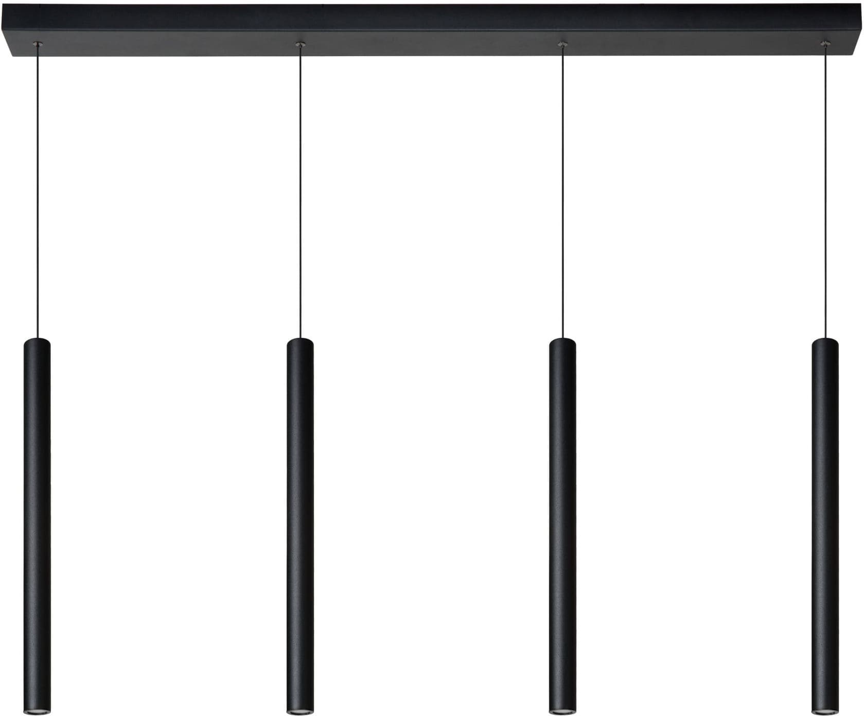 Lorenz Hanglamp Led Dimb. 4x4w 3000k - Zwart Lucide Hanglamp 74403/04/30