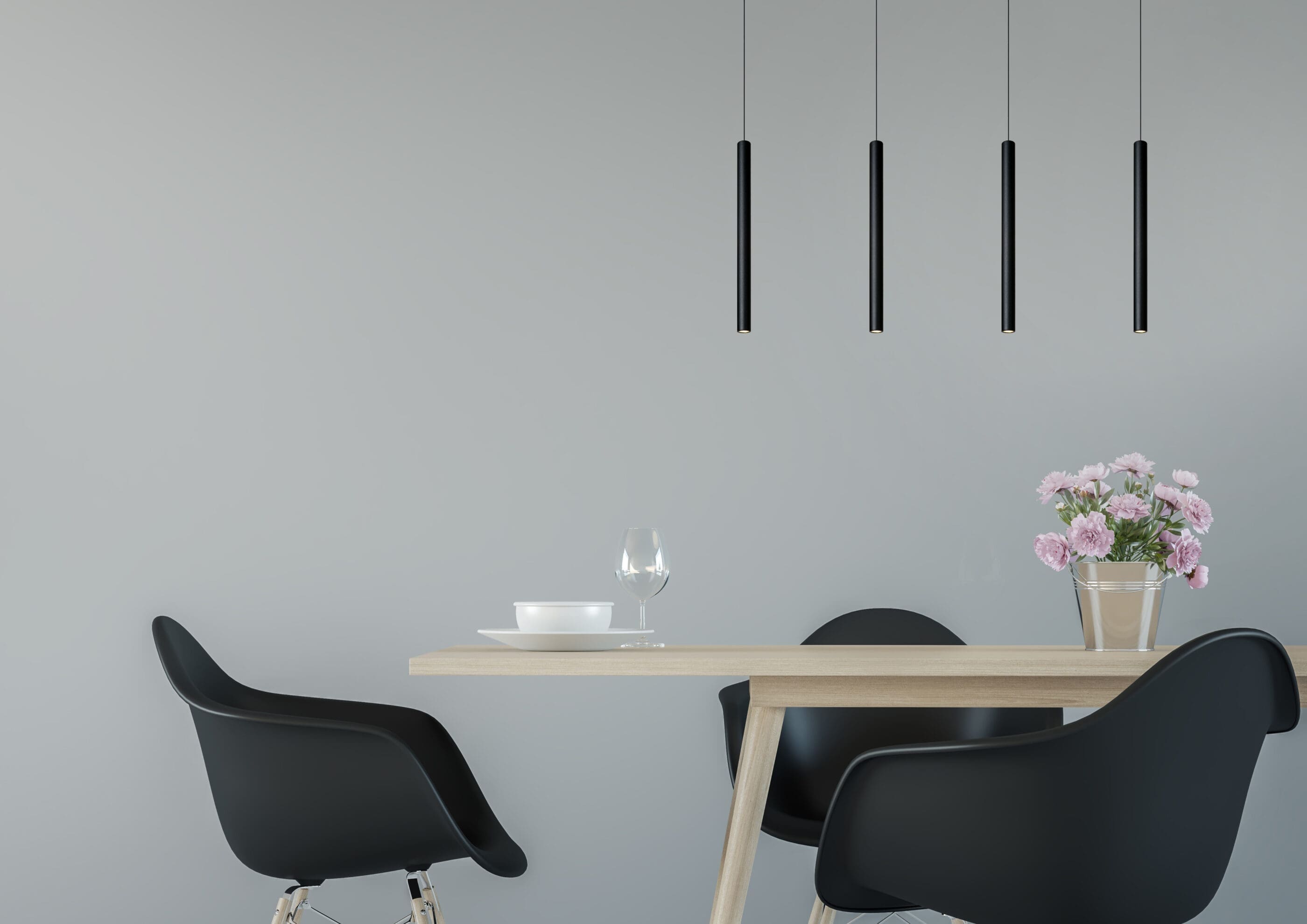 Lorenz Hanglamp Led Dimb. 4x4w 3000k - Zwart Lucide Hanglamp 74403/04/30