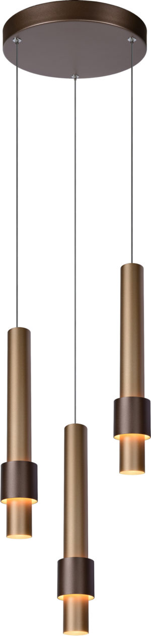 Margary hanglamp Ã¸ 28 cm led 3x4,3w 2700k - mat goud / messing Lucide Hanglamp 24400/15/96