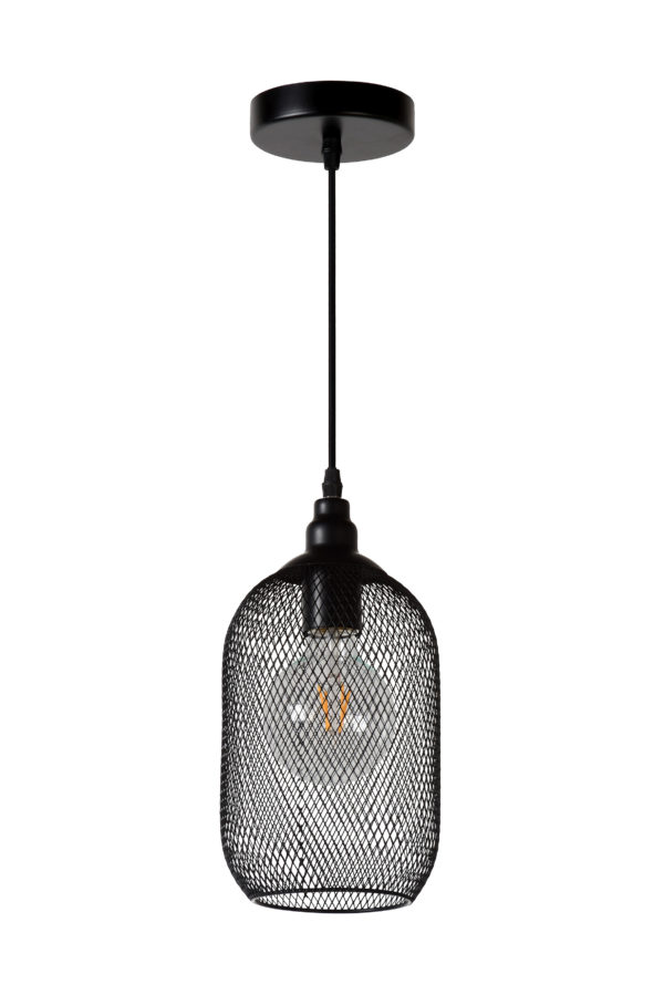 Mesh hanglamp Ã¸ 15 cm 1xe27 - zwart Lucide Hanglamp 43404/15/30