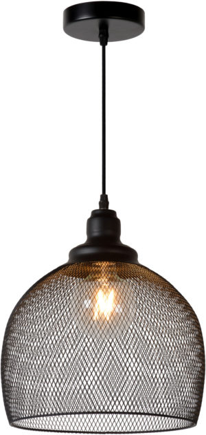 Mesh hanglamp Ã¸ 28 cm 1xe27 - zwart Lucide Hanglamp 43404/28/30
