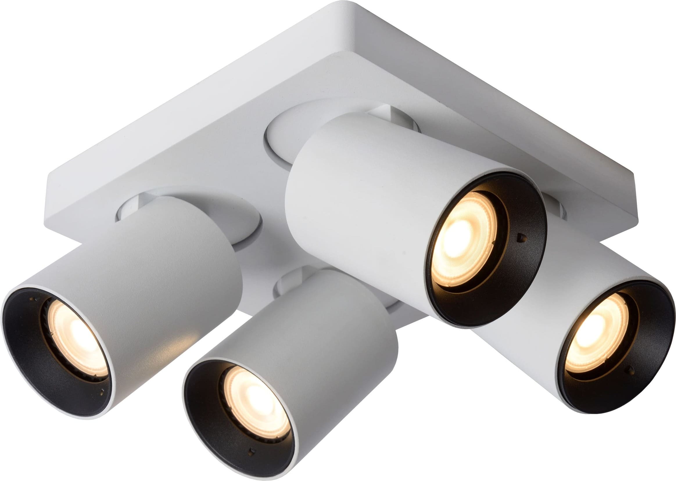 Nigel Plafondspot Led Dim To Warm GU10 4x5w 2200k/3000k - Wit Lucide Plafondlamp 09929/20/31