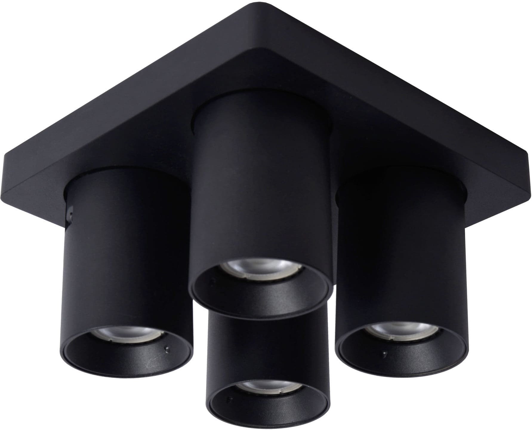 Nigel Plafondspot Led Dim To Warm GU10 4x5w 2200k/3000k - Zwart Lucide Plafondlamp 09929/20/30