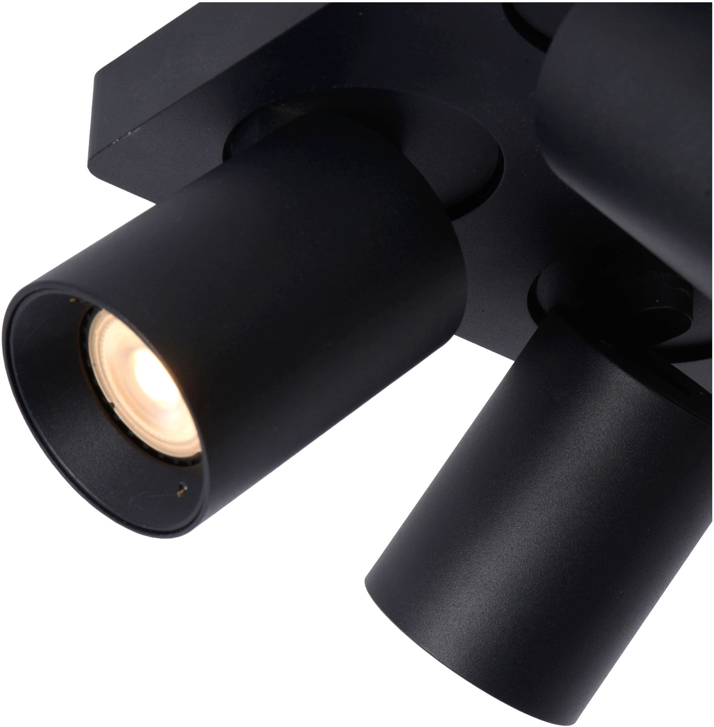 Nigel Plafondspot Led Dim To Warm GU10 4x5w 2200k/3000k - Zwart Lucide Plafondlamp 09929/20/30