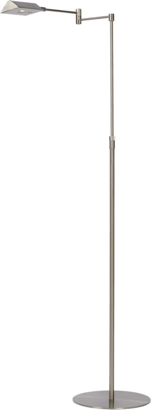Nuvola leeslamp Ã¸ 20 cm led dimb. 1x9w 3000k mat - mat chroom Lucide Vloerlamp 19765/09/12