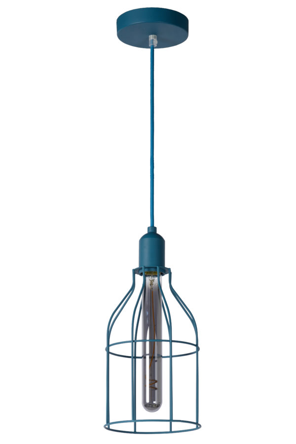 Pola hanglamp kinderkamer Ã¸ 15 cm 1xe27 - blauw Lucide Hanglamp 08327/01/35
