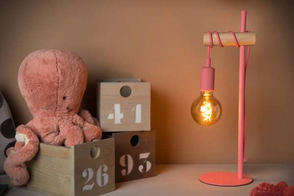 Pola tafellamp kinderkamer Ã¸ 15 cm 1xe27 - roze Lucide Tafellamp 08527/01/66