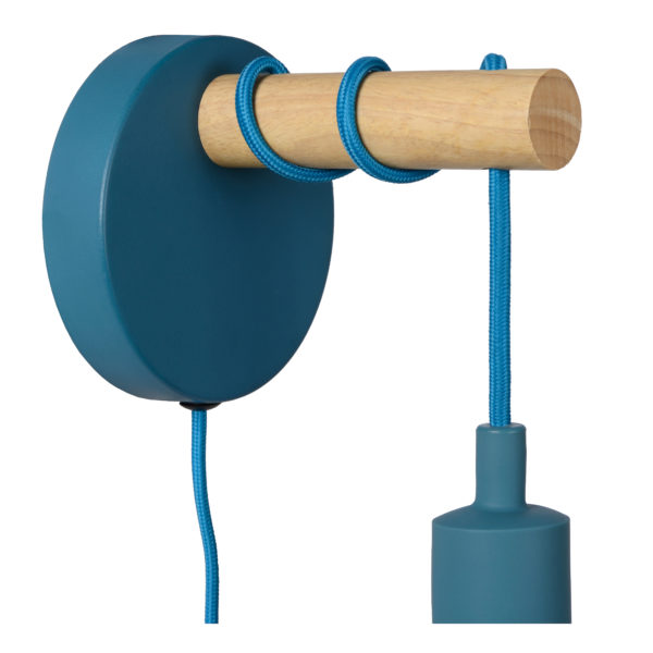 Pola wandlamp kinderkamer Ã¸ 12 cm 1xe27 - blauw Lucide Wandlamp 08227/01/35