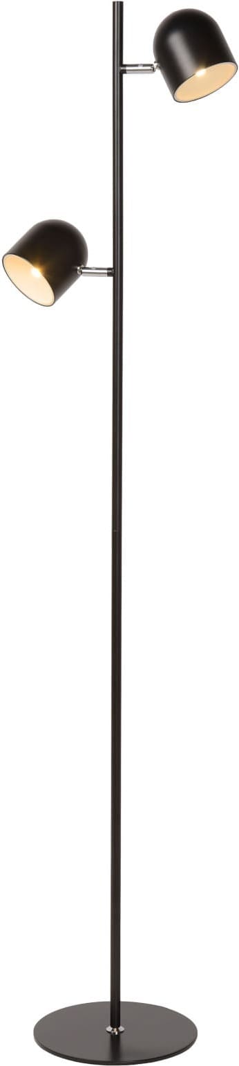 Skanska Vloerlamp Led Dimb. 2x5w 3000k - Zwart Lucide Vloerlamp 03703/10/30