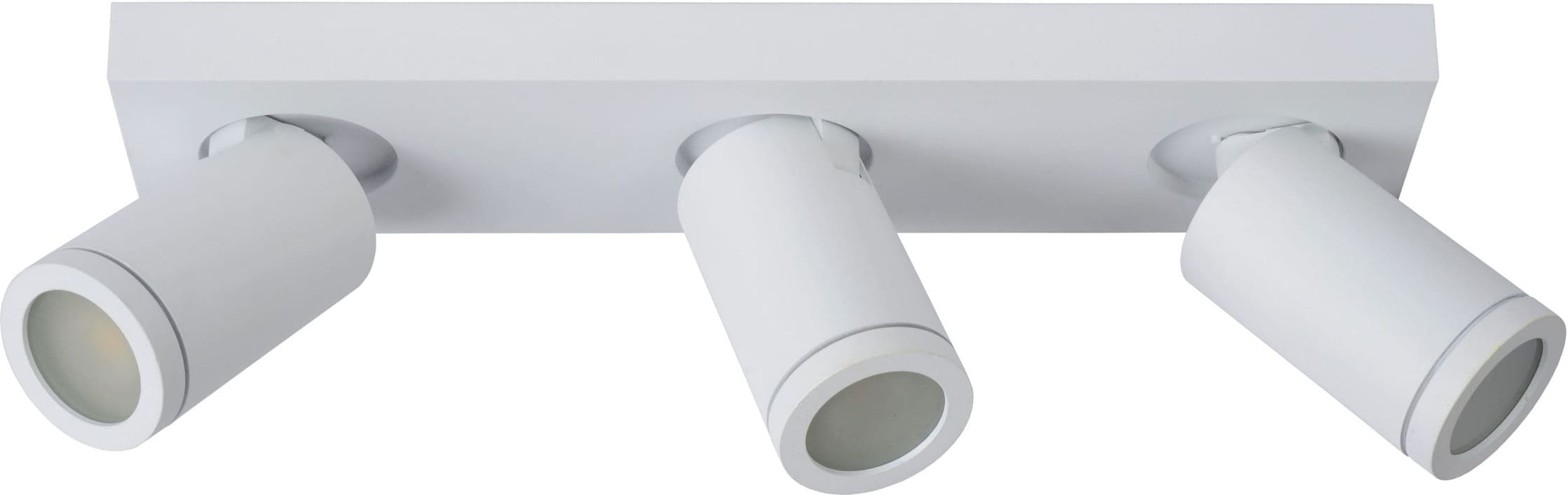Taylor Plafondspot Badkamer Led Dim To Warm GU10 3x5w 2200k/3000k IP44 - Wit Lucide Plafondlamp 09930/15/31