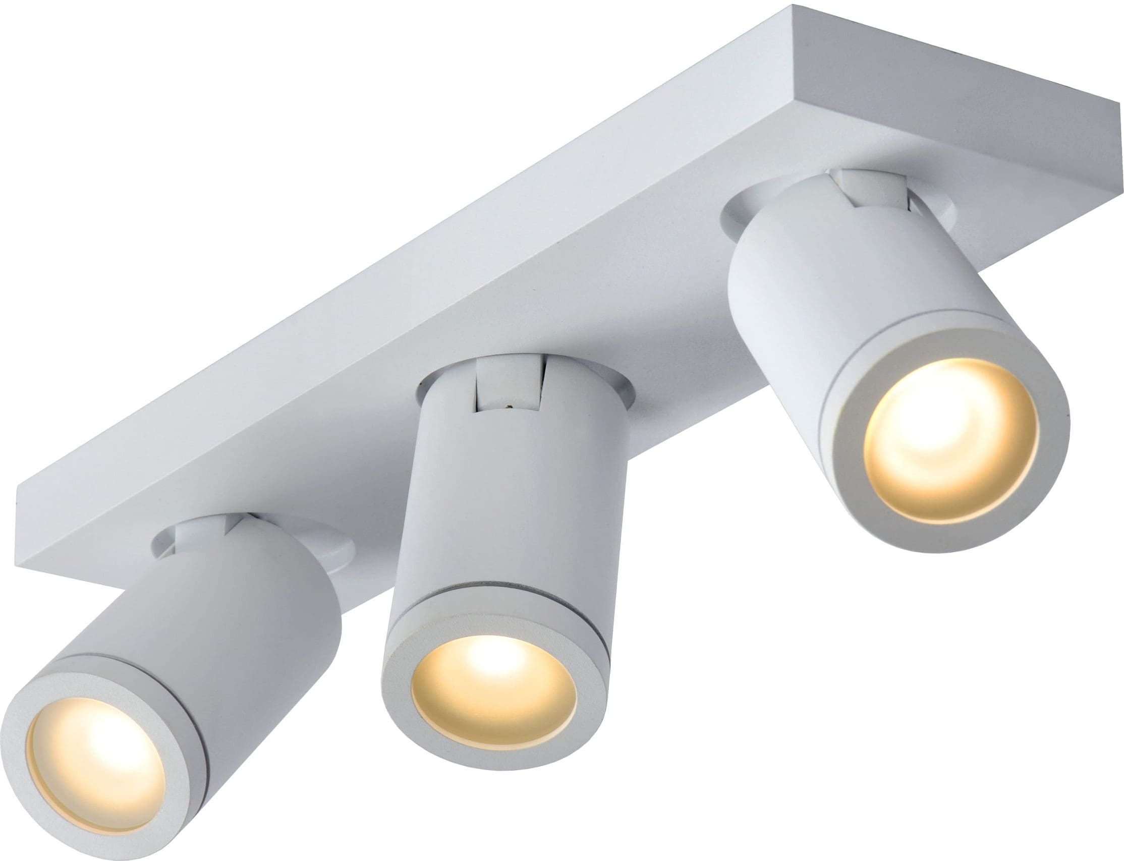 Taylor Plafondspot Badkamer Led Dim To Warm GU10 3x5w 2200k/3000k IP44 - Wit Lucide Plafondlamp 09930/15/31