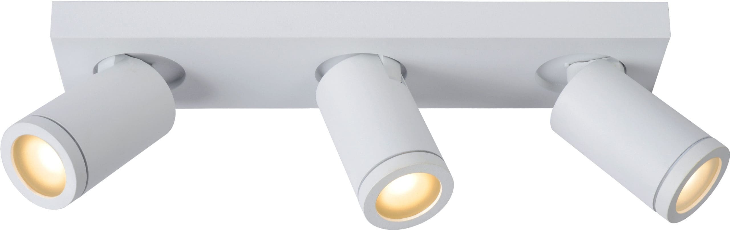 Taylor Plafondspot Badkamer Led Dim To Warm GU10 3x5w 2200k/3000k IP44 - Wit Lucide Plafondlamp 09930/15/31