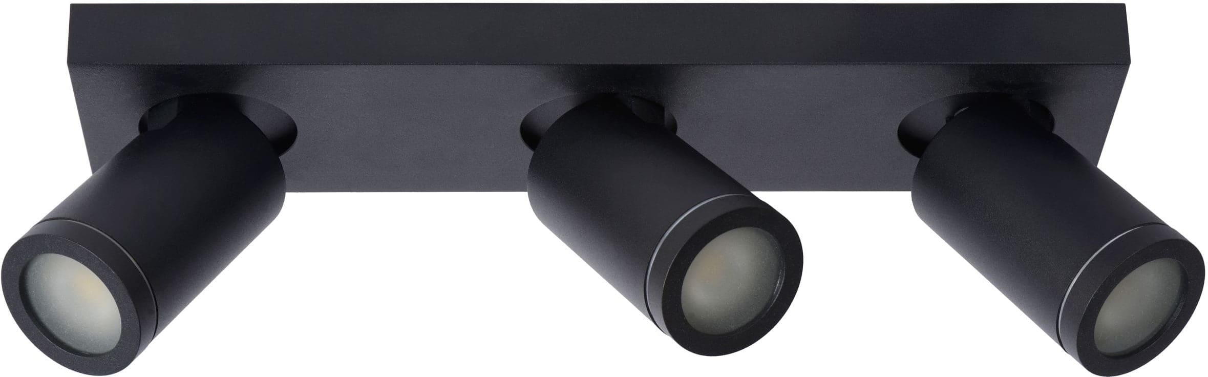 Taylor Plafondspot Badkamer Led Dim To Warm GU10 3x5w 2200k/3000k IP44 - Zwart Lucide Plafondlamp 09930/15/30