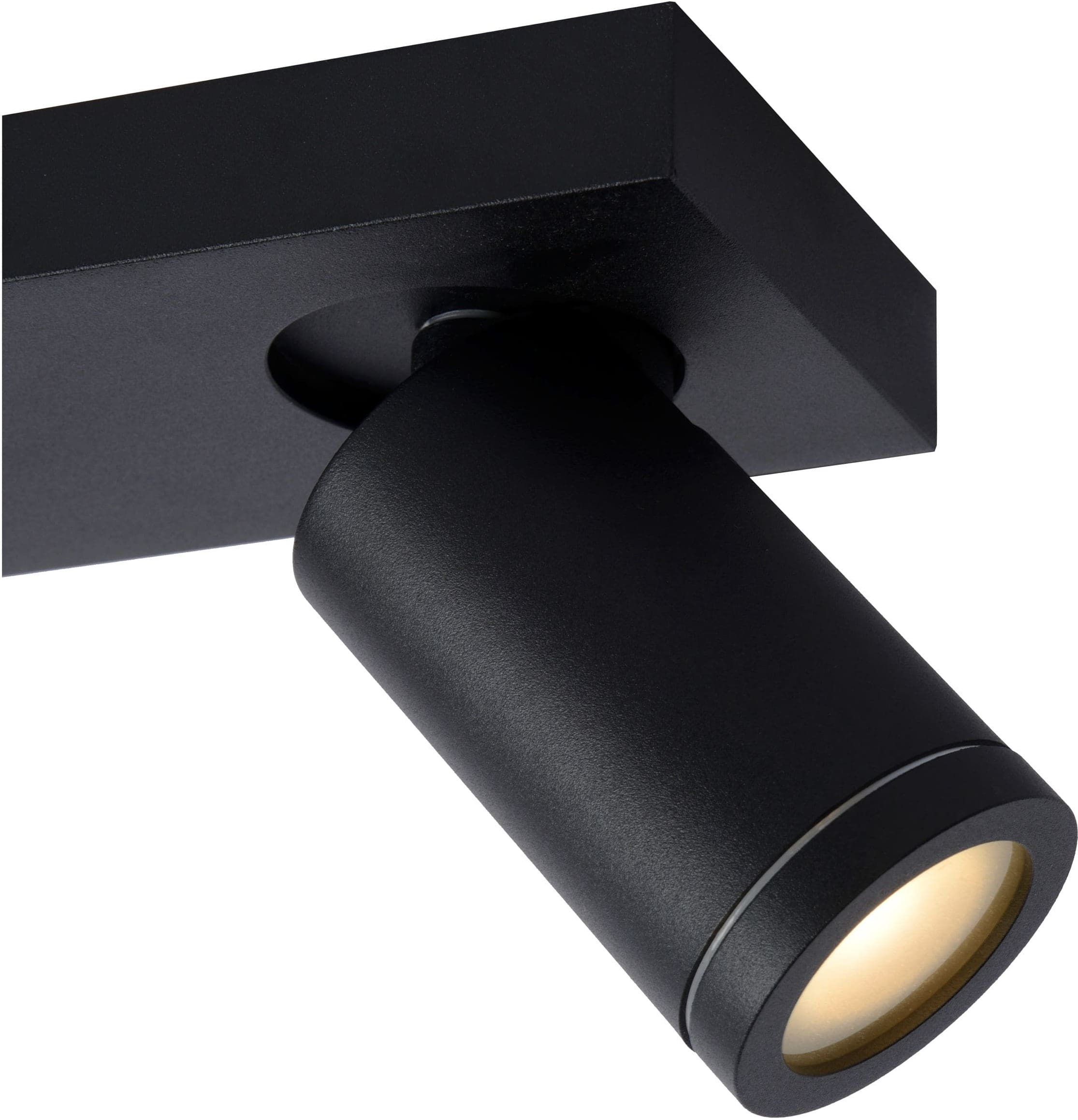 Taylor Plafondspot Badkamer Led Dim To Warm GU10 3x5w 2200k/3000k IP44 - Zwart Lucide Plafondlamp 09930/15/30