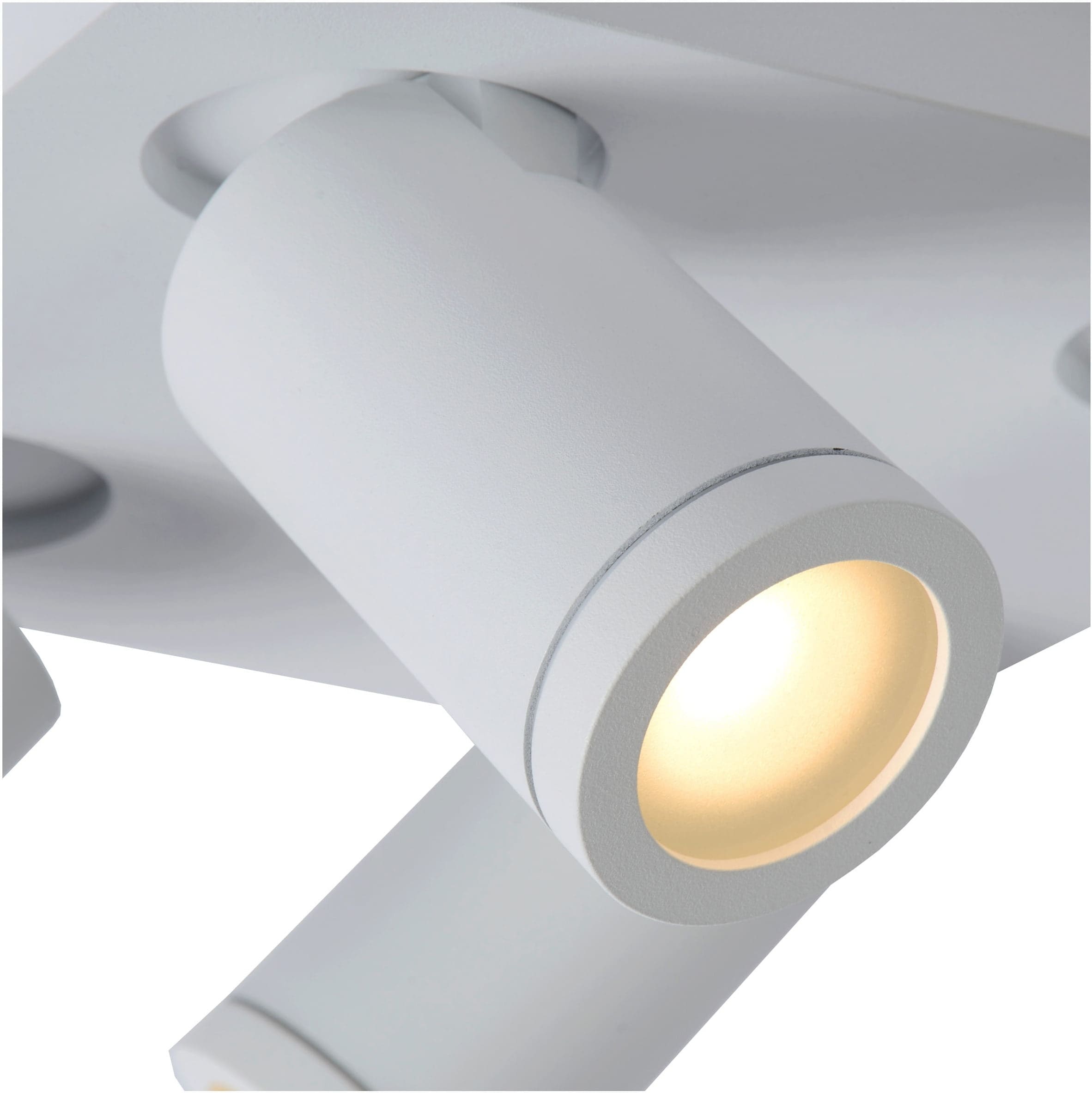 Taylor Plafondspot Badkamer Led Dim To Warm GU10 4x5w 2200k/3000k IP44 - Wit Lucide Plafondlamp 09930/20/31