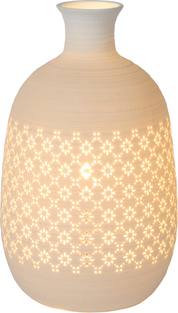 Tiesse tafellamp Ã¸ 15,4 cm 1xe14 - wit Lucide Tafellamp 13534/26/31