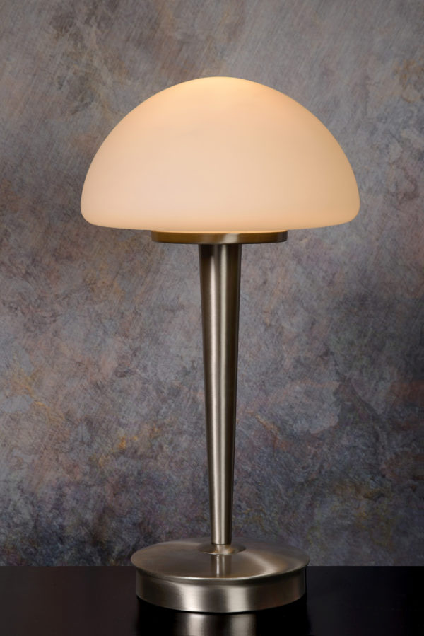 Touch tafellamp Ã¸ 23 cm 1xe14 3 stepdim mat - opaal Lucide Tafellamp 17553/01/12