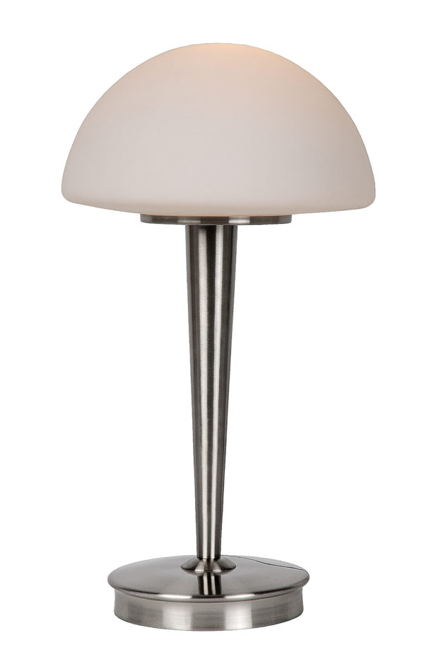 Touch tafellamp Ã¸ 23 cm 1xe14 3 stepdim mat - opaal Lucide Tafellamp 17553/01/12