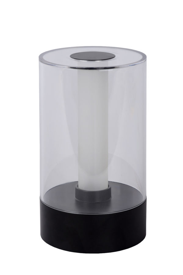 Tribun tafellamp Ã¸ 9 cm led dimb. 1x3w 3000k 3 stepdim - transparant Lucide Tafellamp 26501/03/30