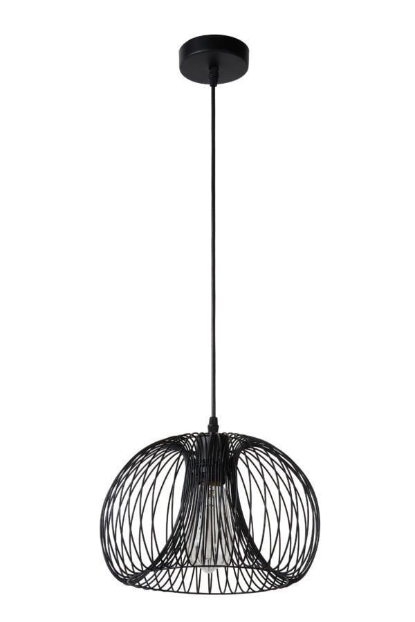 Vinti hanglamp Ã¸ 30 cm 1xe27 - zwart Lucide Hanglamp 02400/30/30