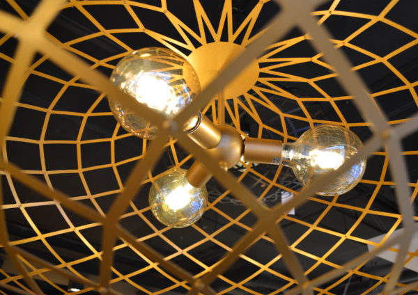 Wolfram hanglamp Ã¸ 100 cm 3xe27 mat goud / - zwart Lucide Hanglamp 21417/99/02