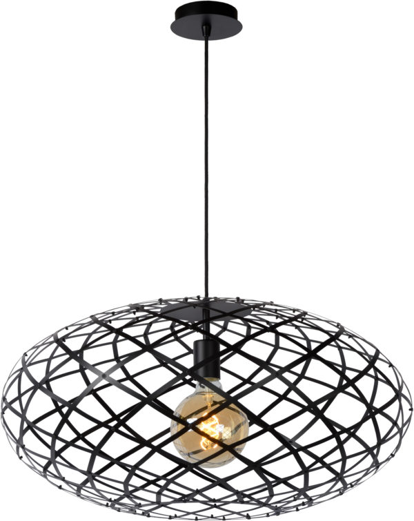 Wolfram hanglamp Ã¸ 65 cm 1xe27 - zwart Lucide Hanglamp 21417/65/30