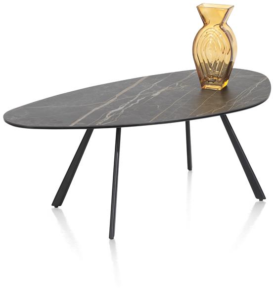 Xooon Montello salontafel 94 x 49 cm. - hoogte 35 cm. - keramiek blad - zwart  Bijzettafel