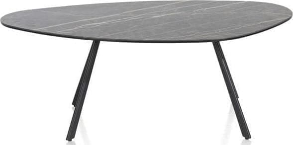 Xooon Montello salontafel 94 x 49 cm. - hoogte 35 cm. - keramiek blad - zwart Bijzettafel