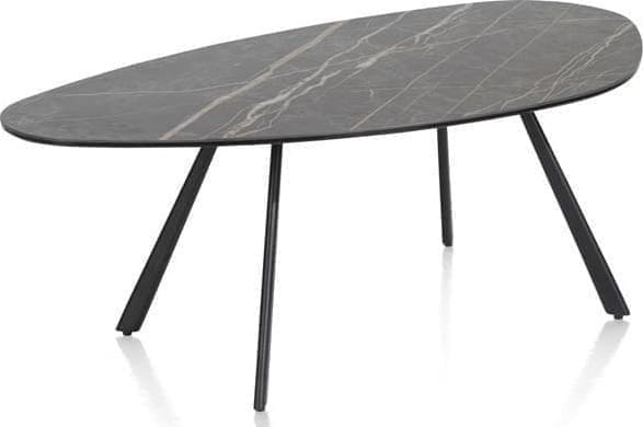Xooon Montello salontafel 94 x 49 cm. - hoogte 35 cm. - keramiek blad - zwart Bijzettafel