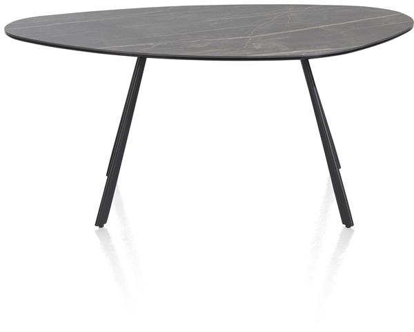 Xooon Montello salontafel 94 x 49 cm. - hoogte 42 cm. - keramiek blad - zwart  Bijzettafel