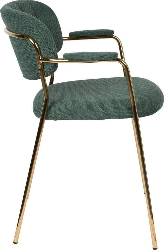 Armstoel Jolien Gold/Dark Green Zuiver Armstoel ZVR1200221