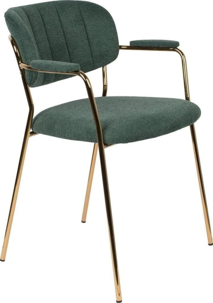 Armstoel Jolien Gold/Dark Green Zuiver Armstoel ZVR1200221