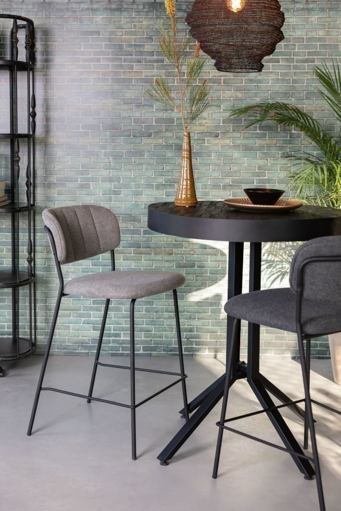 Barstoel Jolien Black/Grey Zuiver Barstoel ZVR1500090