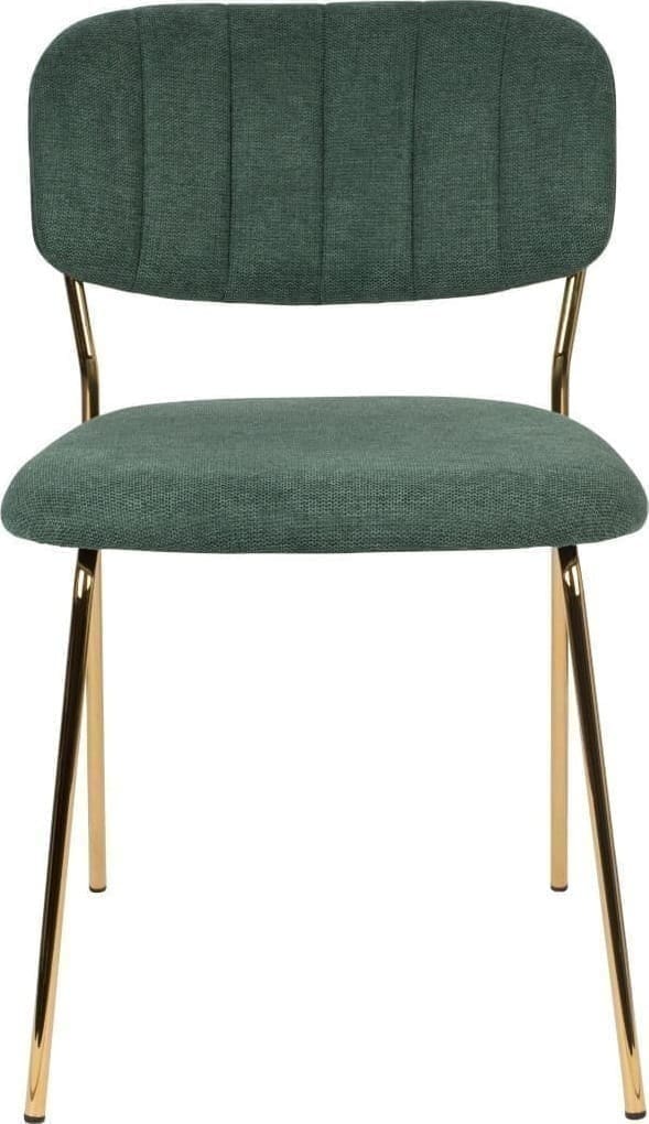 Eetkamerstoel Jolien Gold/Dark Green Zuiver Eetkamerstoel ZVR1100435