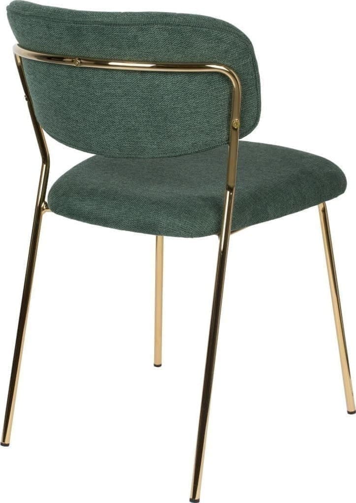 Eetkamerstoel Jolien Gold/Dark Green Zuiver Eetkamerstoel ZVR1100435