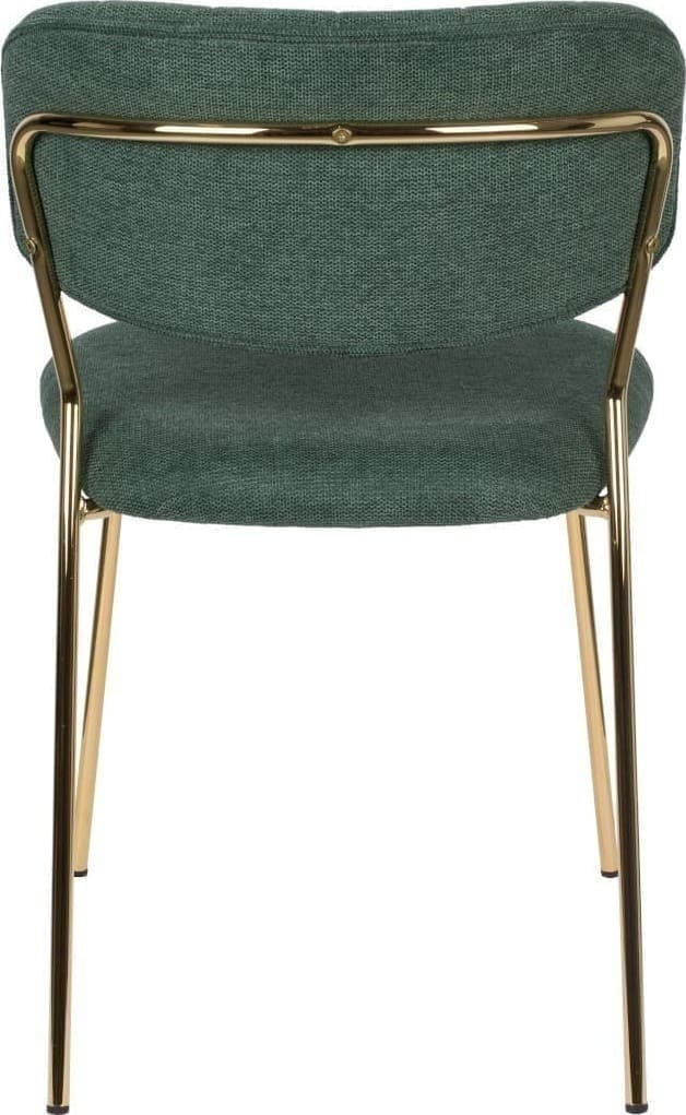 Eetkamerstoel Jolien Gold/Dark Green Zuiver Eetkamerstoel ZVR1100435